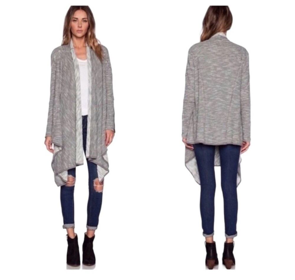Free People Sweater Womens Large In The Loop Open Front Asymmetrical Cardigan